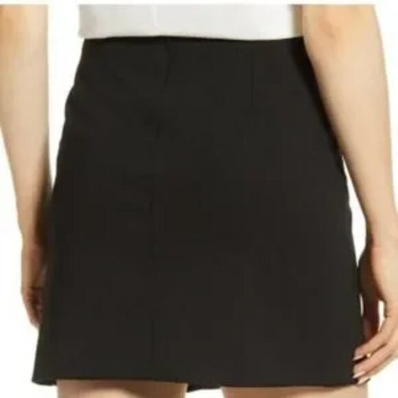 1.State Ruched Ponte Mini Skirt – Black Stretch Sleek – NWT – Size 8 - Picture 5 of 9